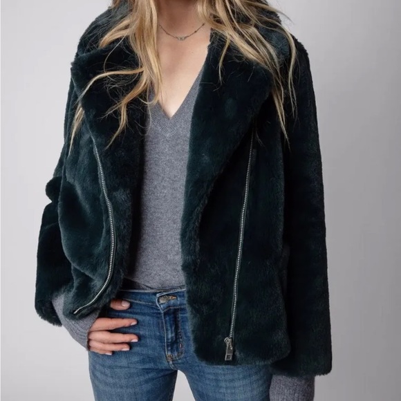 Zadig & Voltaire Jackets & Blazers - NWOT Zadig & Voltaire Black Faux Fur Coat - S